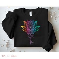 Breathe Lotus Mandala Unalome Inspire & Shine Creations Sweatshirt thumb 2