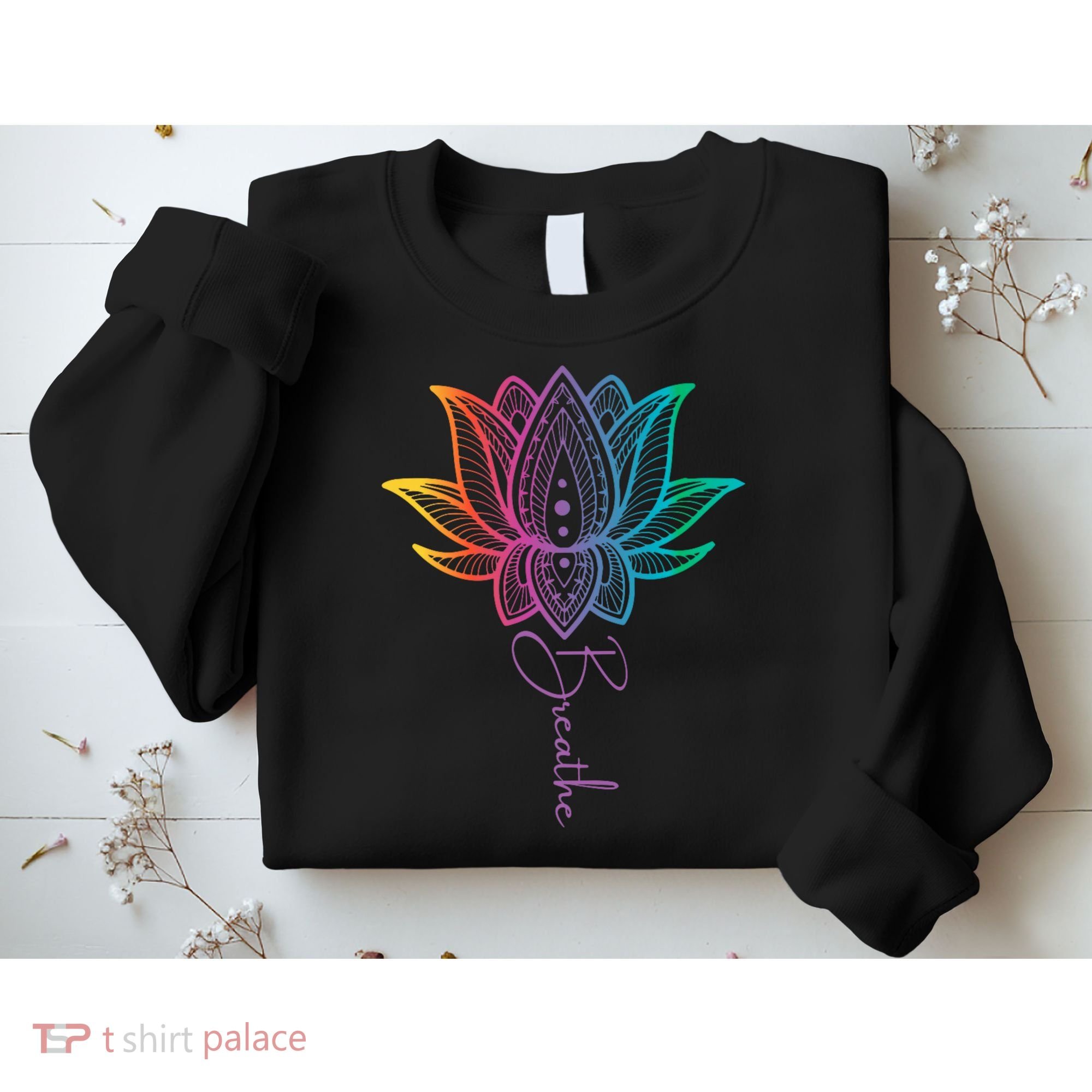 Breathe Lotus Mandala Unalome Inspire & Shine Creations Sweatshirt