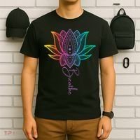 Breathe Lotus Mandala Unalome Inspire & Shine Creations T-Shirt thumb 6