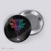 Breathe Lotus Mandala Unalome Inspire & Shine Creations Button thumb 0