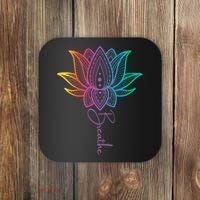 Breathe Lotus Mandala Unalome Inspire & Shine Creations Coaster thumb 0