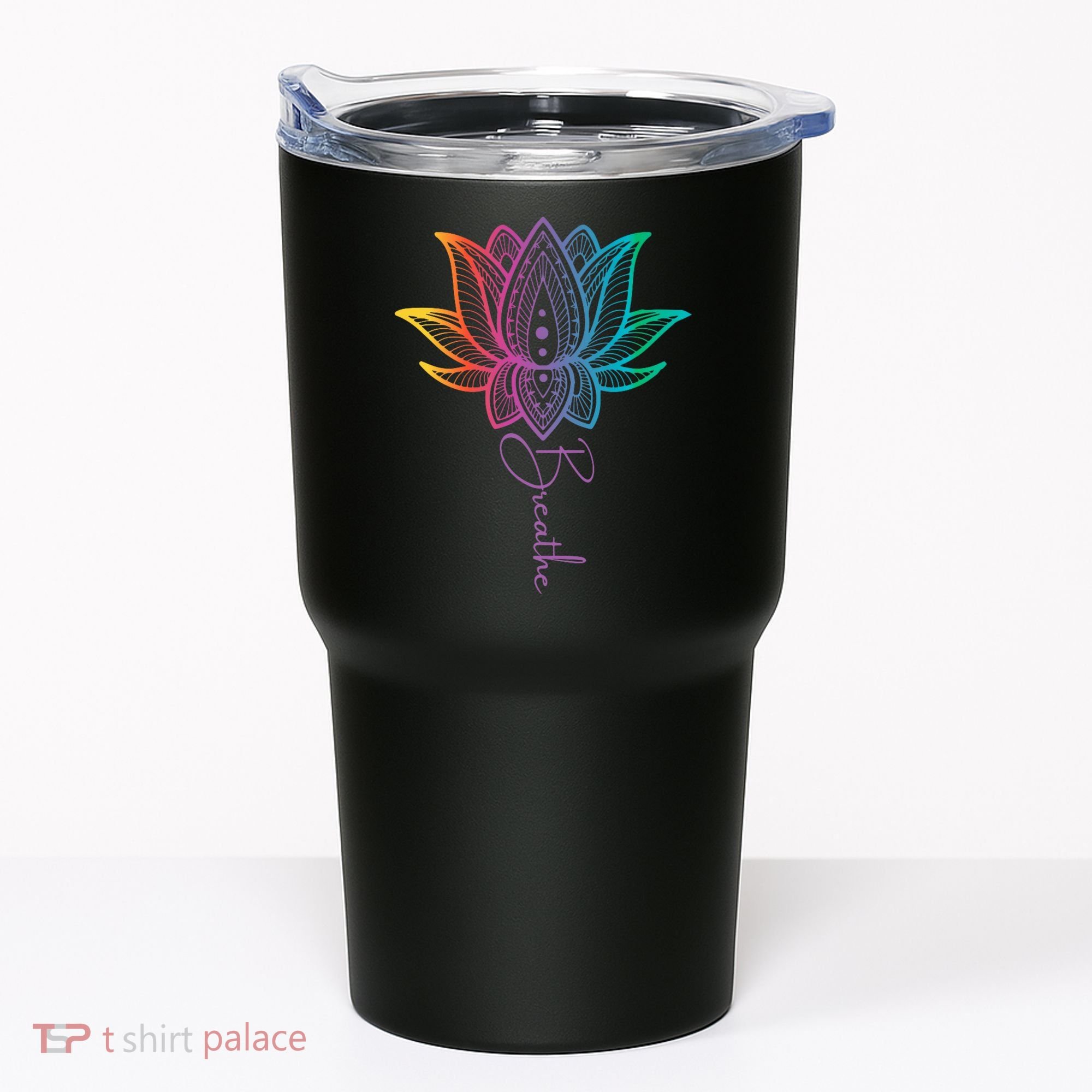 Breathe Lotus Mandala Unalome Inspire & Shine Creations Tumbler