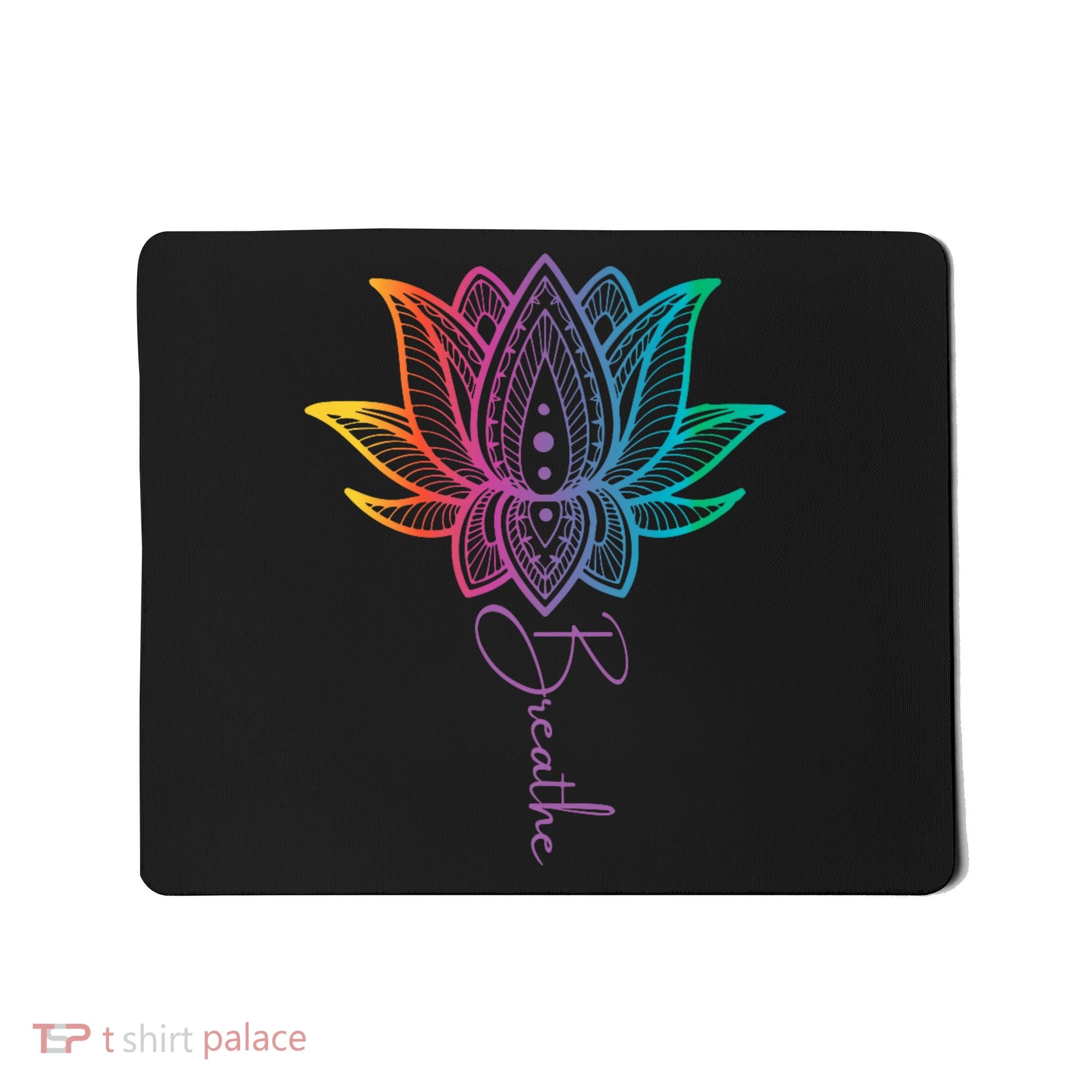 Breathe Lotus Mandala Unalome Inspire & Shine Creations Mousepad