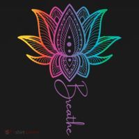 Breathe Lotus Mandala Unalome Inspire & Shine Creations Mousepad thumb 1