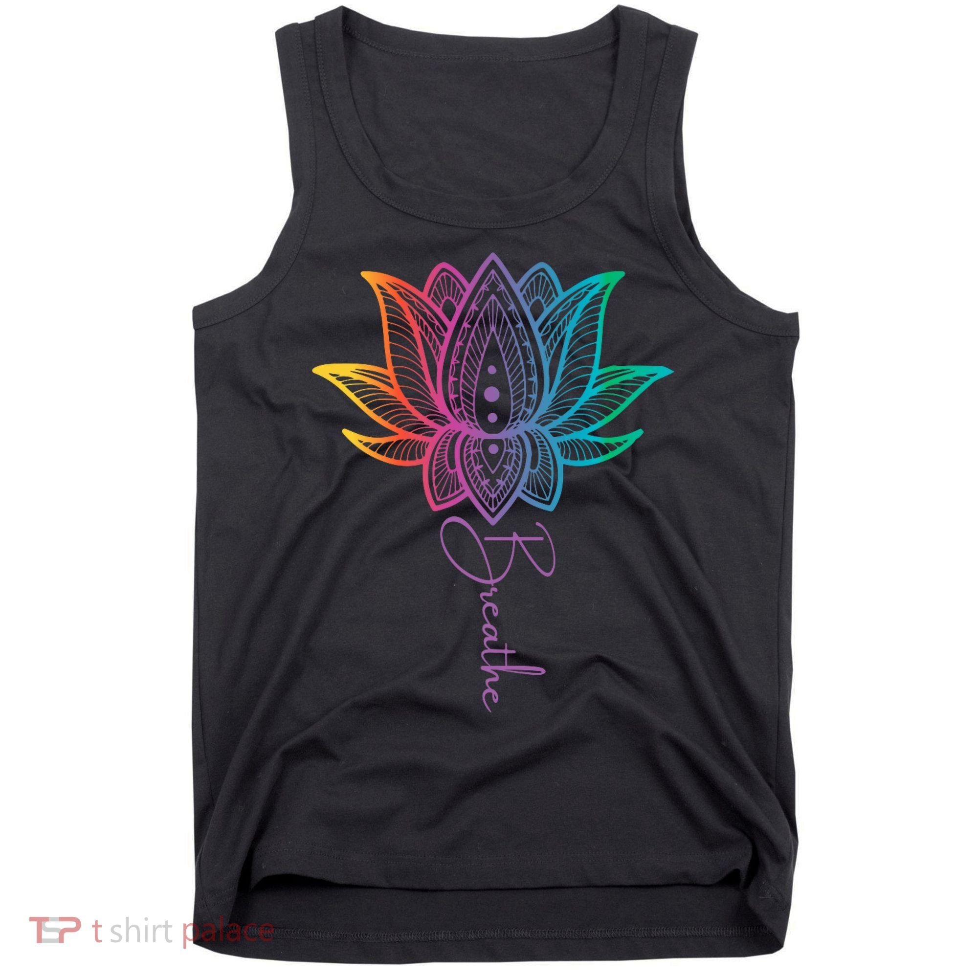 Breathe Lotus Mandala Unalome Inspire & Shine Creations Tank Top