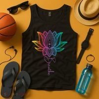 Breathe Lotus Mandala Unalome Inspire & Shine Creations Tank Top thumb 4