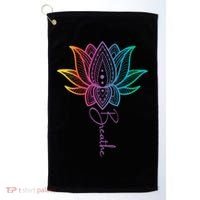 Breathe Lotus Mandala Unalome Inspire & Shine Creations Golf Towel thumb 0
