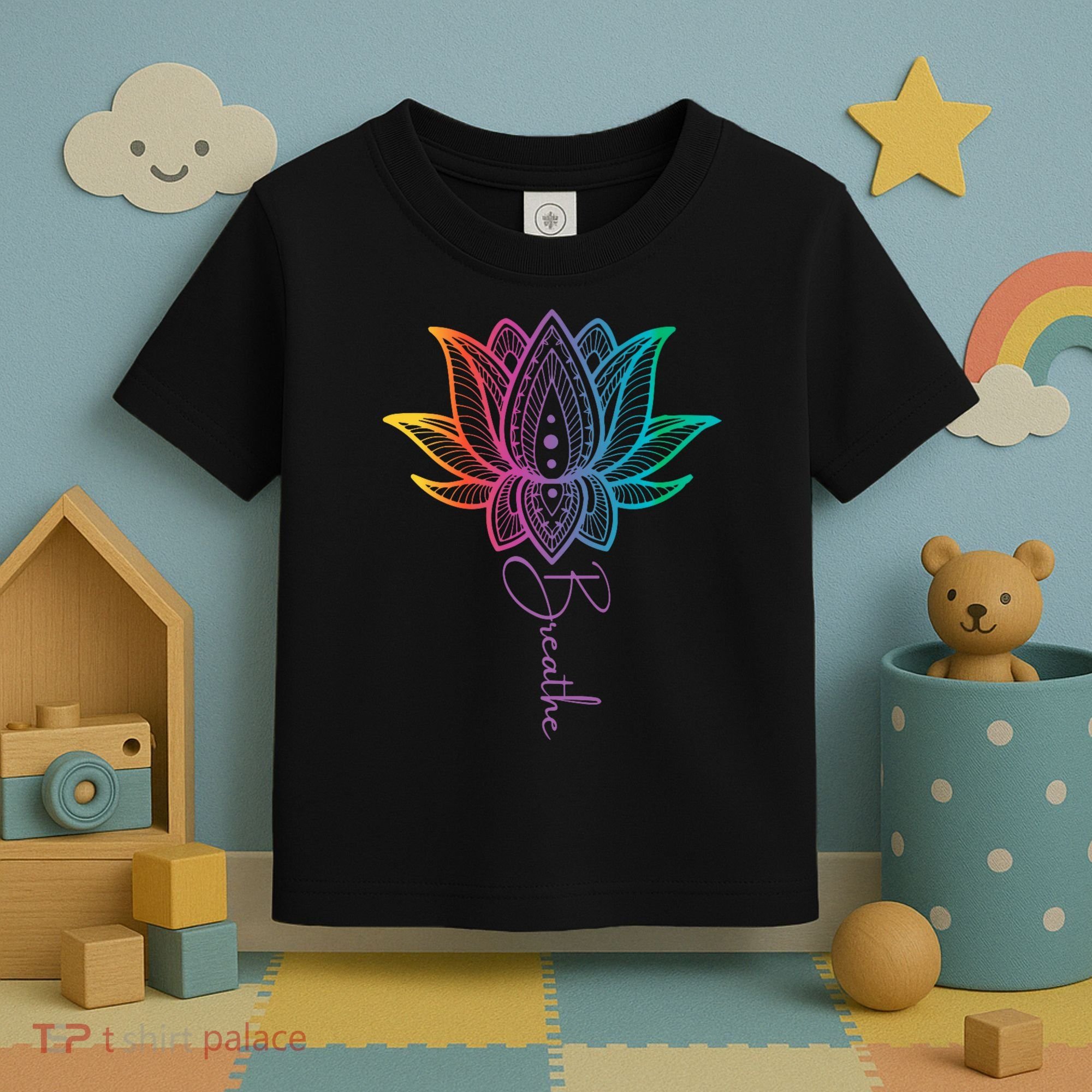 Breathe Lotus Mandala Unalome Inspire & Shine Creations Toddler T-Shirt