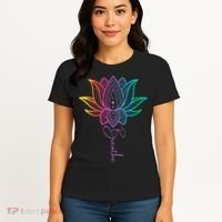 Breathe Lotus Mandala Unalome Inspire & Shine Creations Women's T-Shirt thumb 4