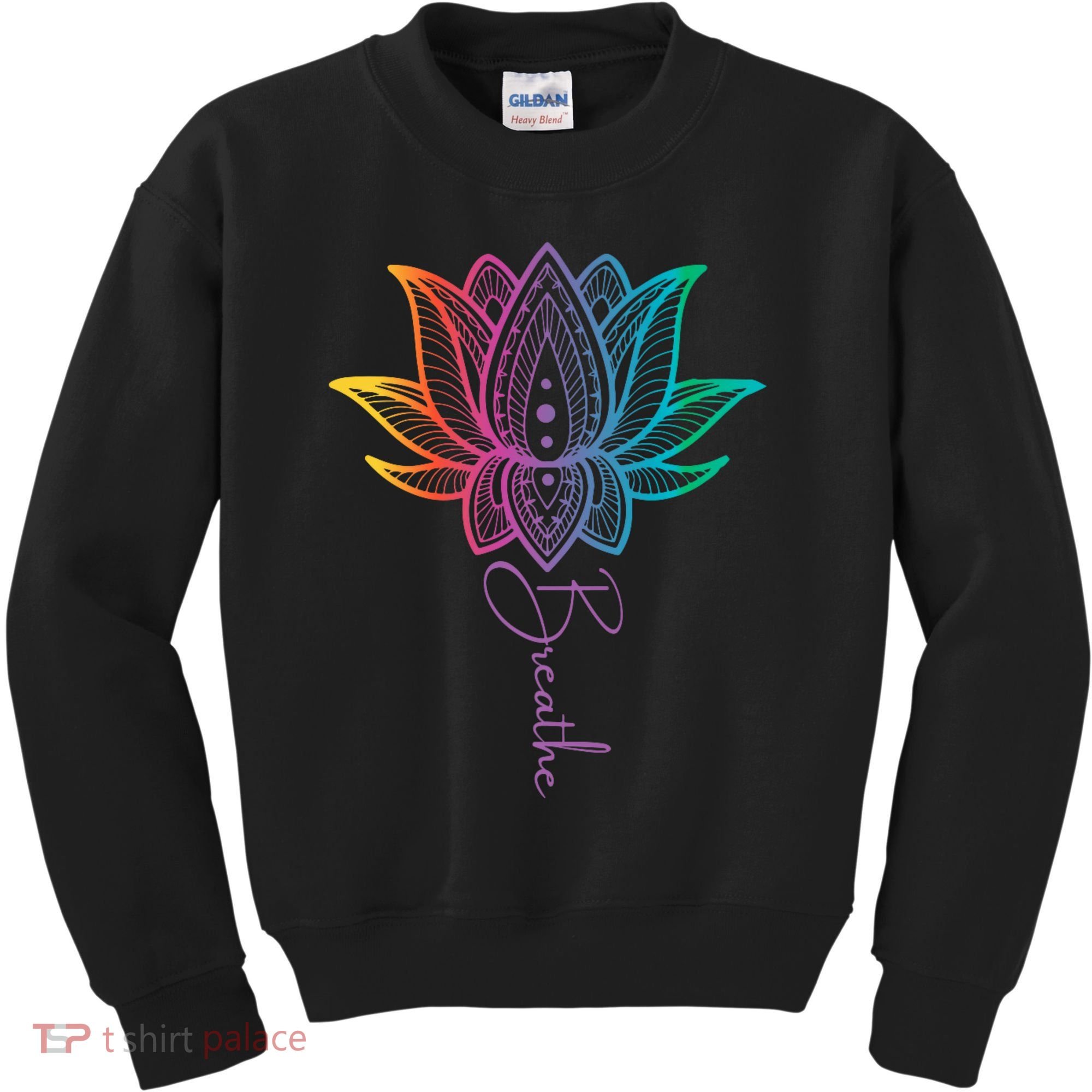 Breathe Lotus Mandala Unalome Inspire & Shine Creations Kids Sweatshirt