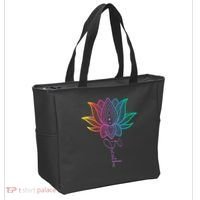 Breathe Lotus Mandala Unalome Inspire & Shine Creations Tote Bag thumb 2