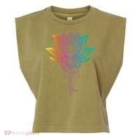 Breathe Lotus Mandala Unalome Inspire & Shine Creations Garment-Dyed Women's Muscle Tee thumb 0