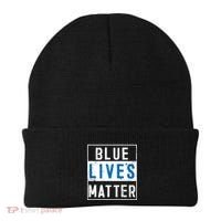 Blue Lives Matter Funny Police Officer Supporter Gift Great Gift Beanie thumb 0