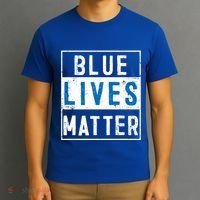 Blue Lives Matter Funny Police Officer Supporter Gift Great Gift T-Shirt thumb 3