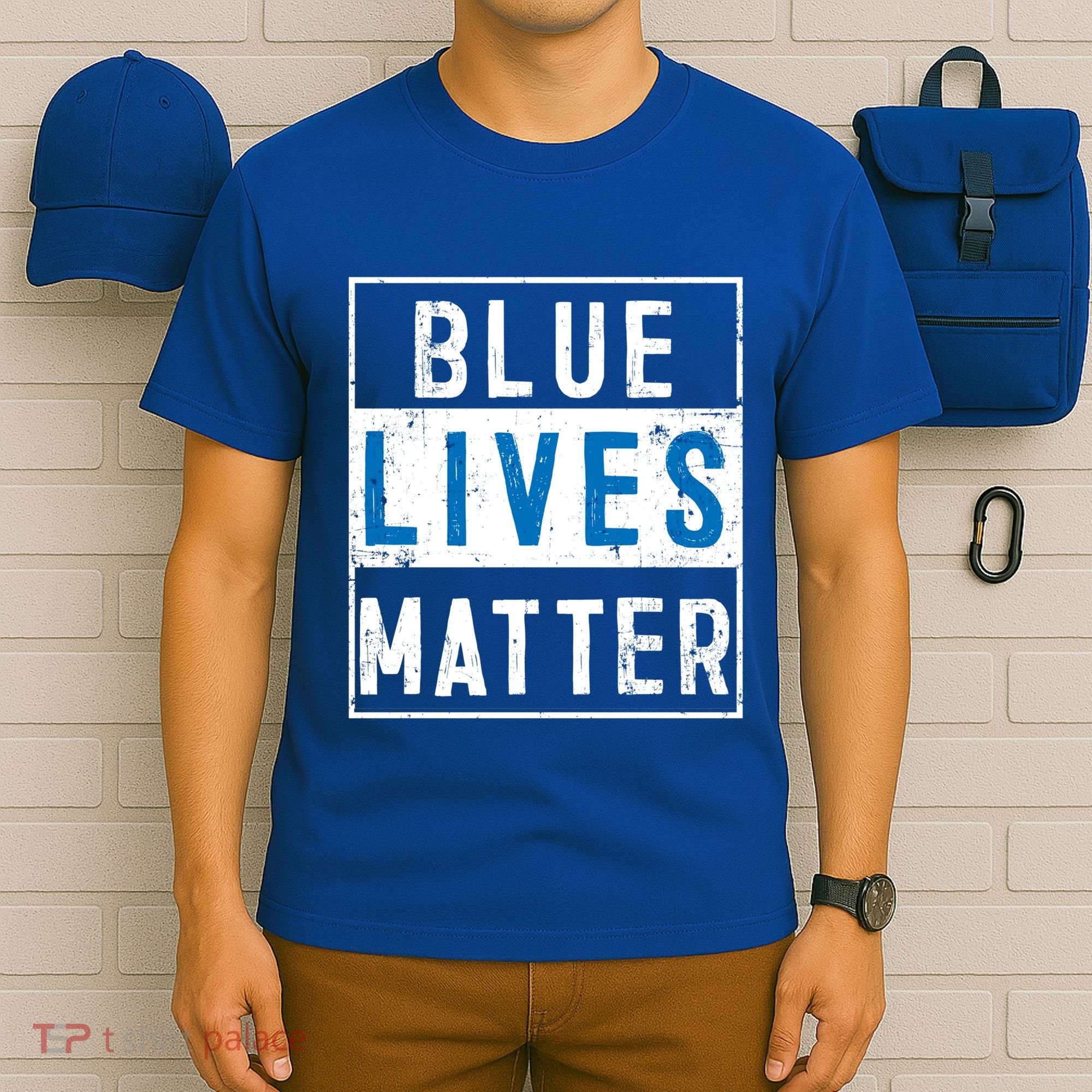 Blue Lives Matter Funny Police Officer Supporter Gift Great Gift T-Shirt