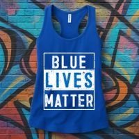 Blue Lives Matter Funny Police Officer Supporter Gift Great Gift Women's Tank Top thumb 3