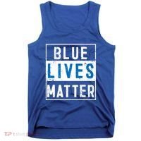 Blue Lives Matter Funny Police Officer Supporter Gift Great Gift Tank Top thumb 0