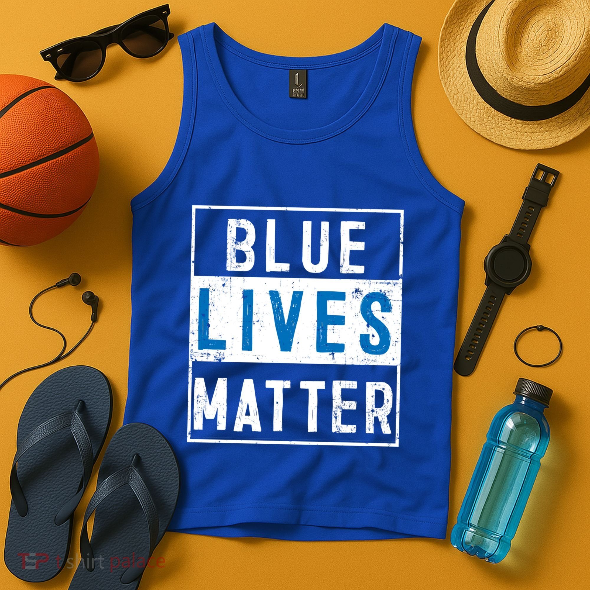 Blue Lives Matter Funny Police Officer Supporter Gift Great Gift Tank Top