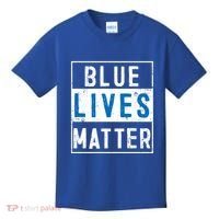 Blue Lives Matter Funny Police Officer Supporter Gift Great Gift Kids T-Shirt thumb 0