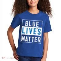 Blue Lives Matter Funny Police Officer Supporter Gift Great Gift Kids T-Shirt thumb 2