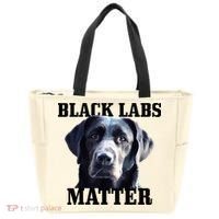 Black Labs Matter Labrador Retriever Mom Dad Dog Lover Tote Bag thumb 0