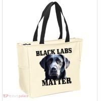 Black Labs Matter Labrador Retriever Mom Dad Dog Lover Tote Bag thumb 2