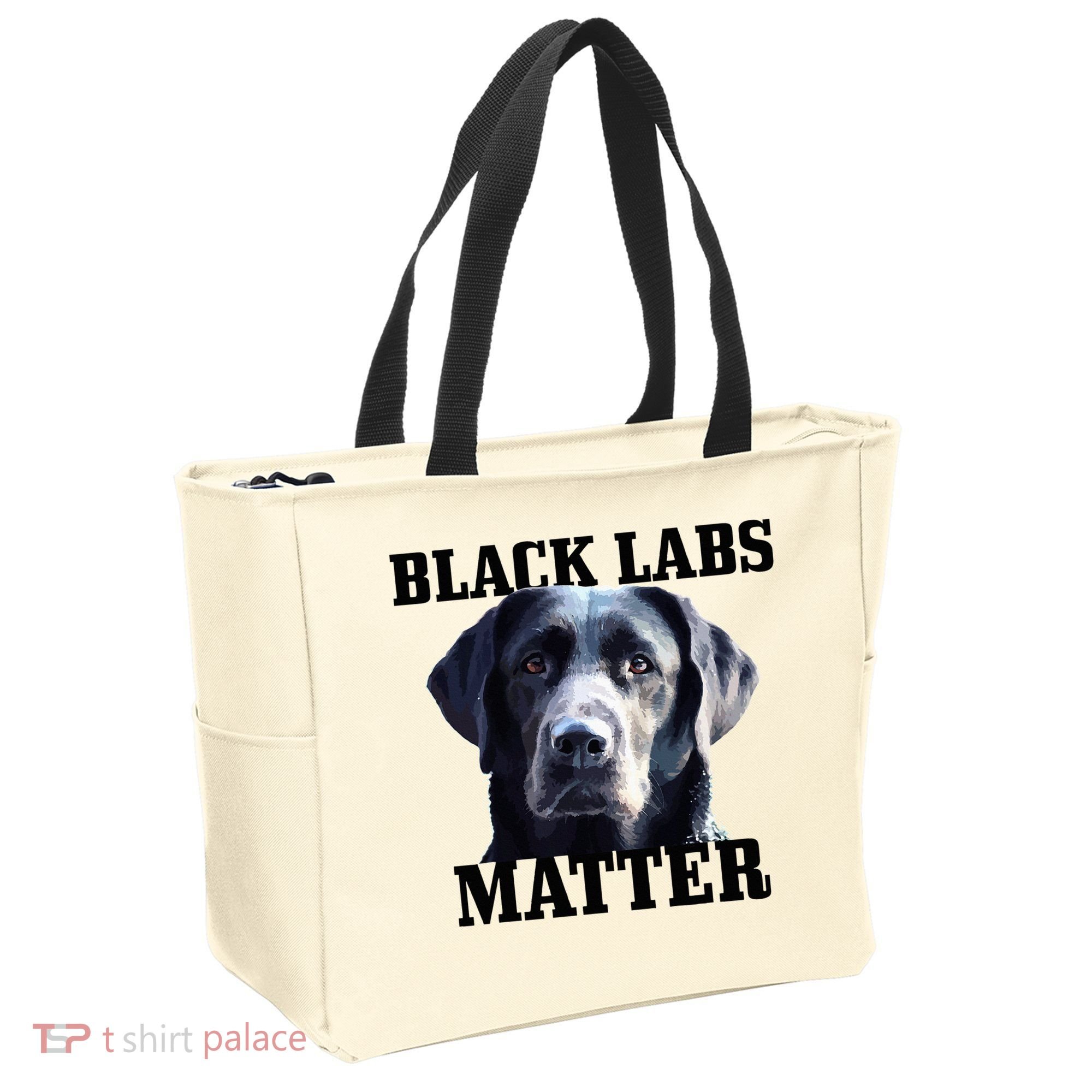 Black Labs Matter Labrador Retriever Mom Dad Dog Lover Tote Bag