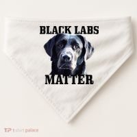 Black Labs Matter Labrador Retriever Mom Dad Dog Lover USA-Made Doggie Bandana thumb 0