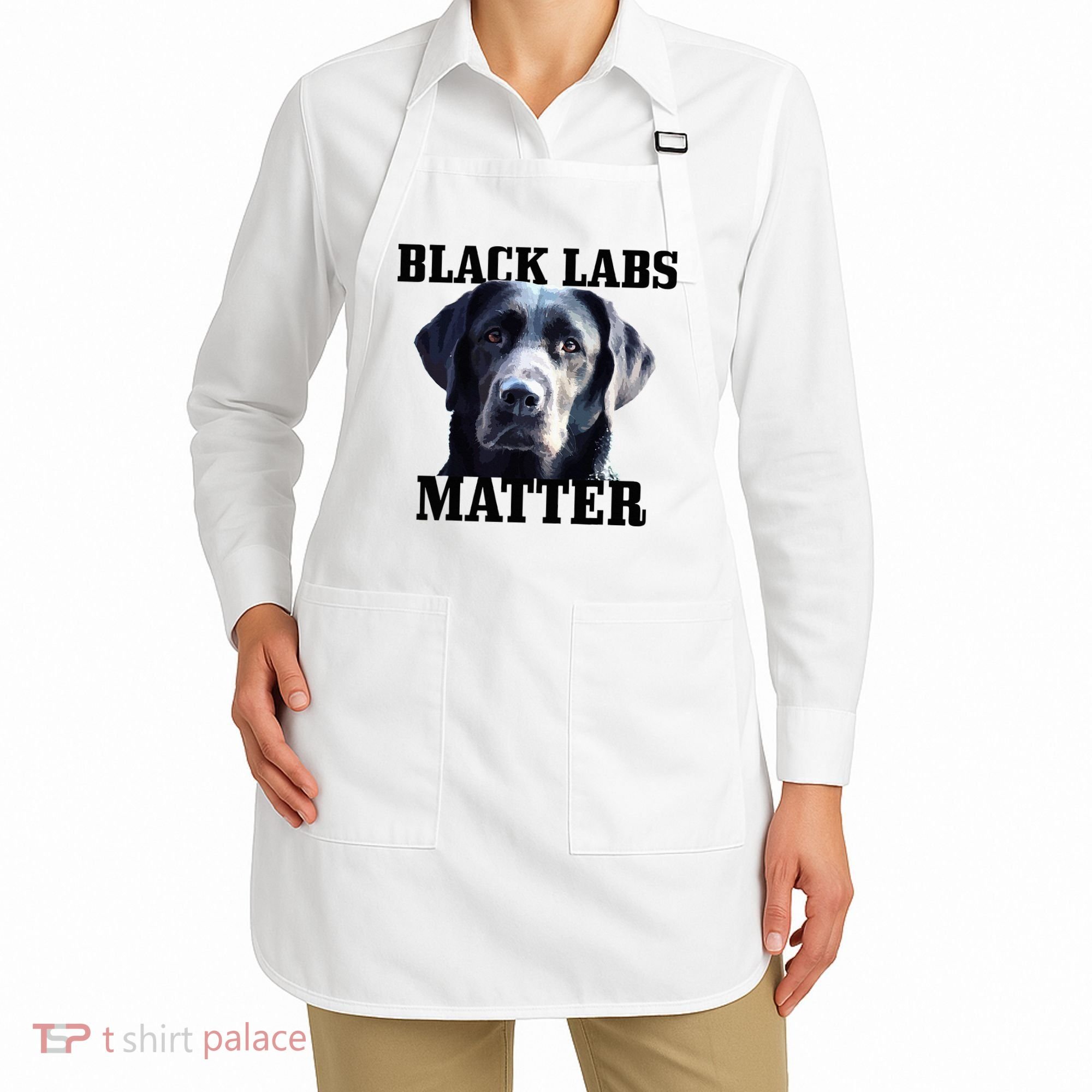 Black Labs Matter Labrador Retriever Mom Dad Dog Lover Apron