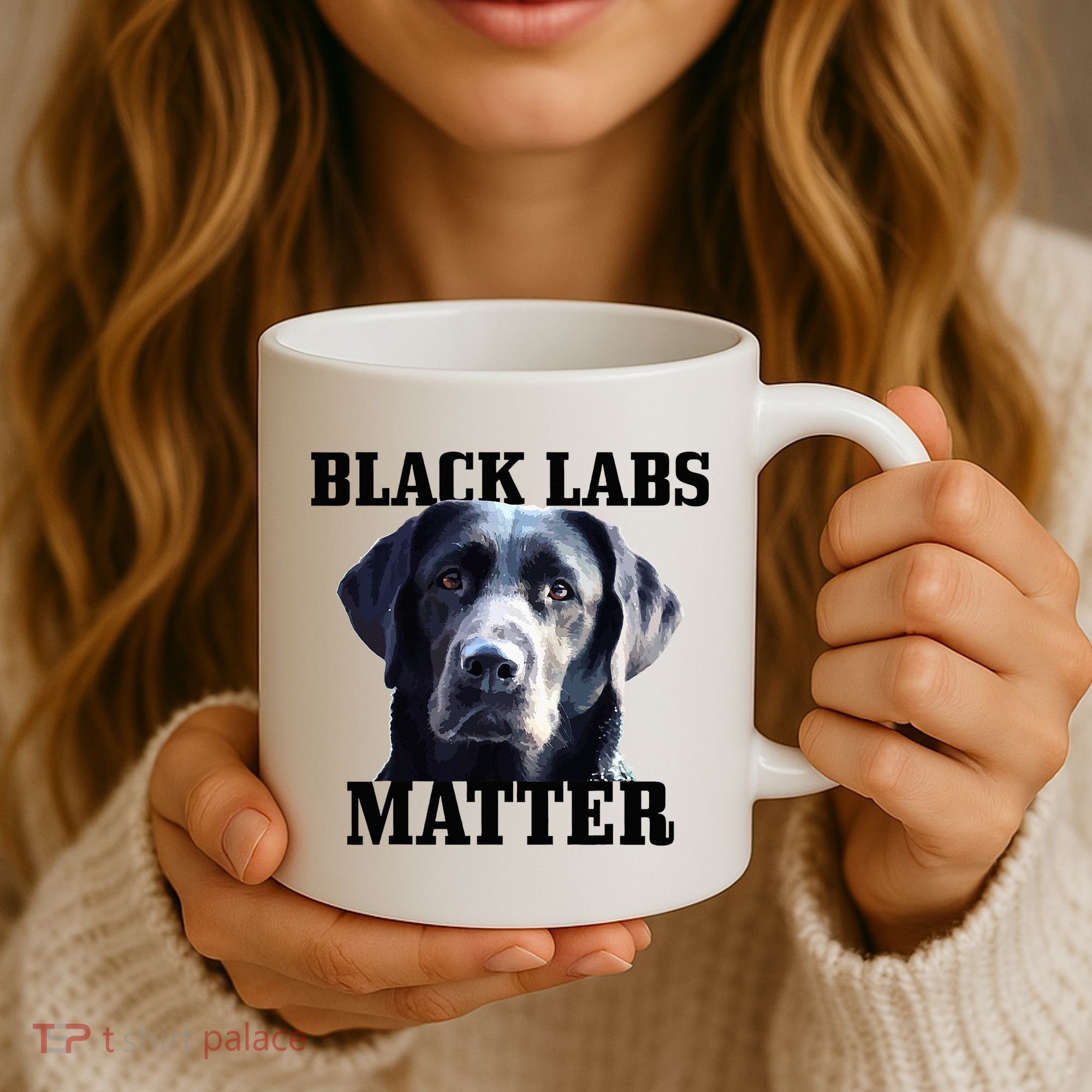 Black Labs Matter Labrador Retriever Mom Dad Dog Lover Coffee Mug