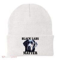 Black Labs Matter Labrador Retriever Mom Dad Dog Lover Beanie thumb 0