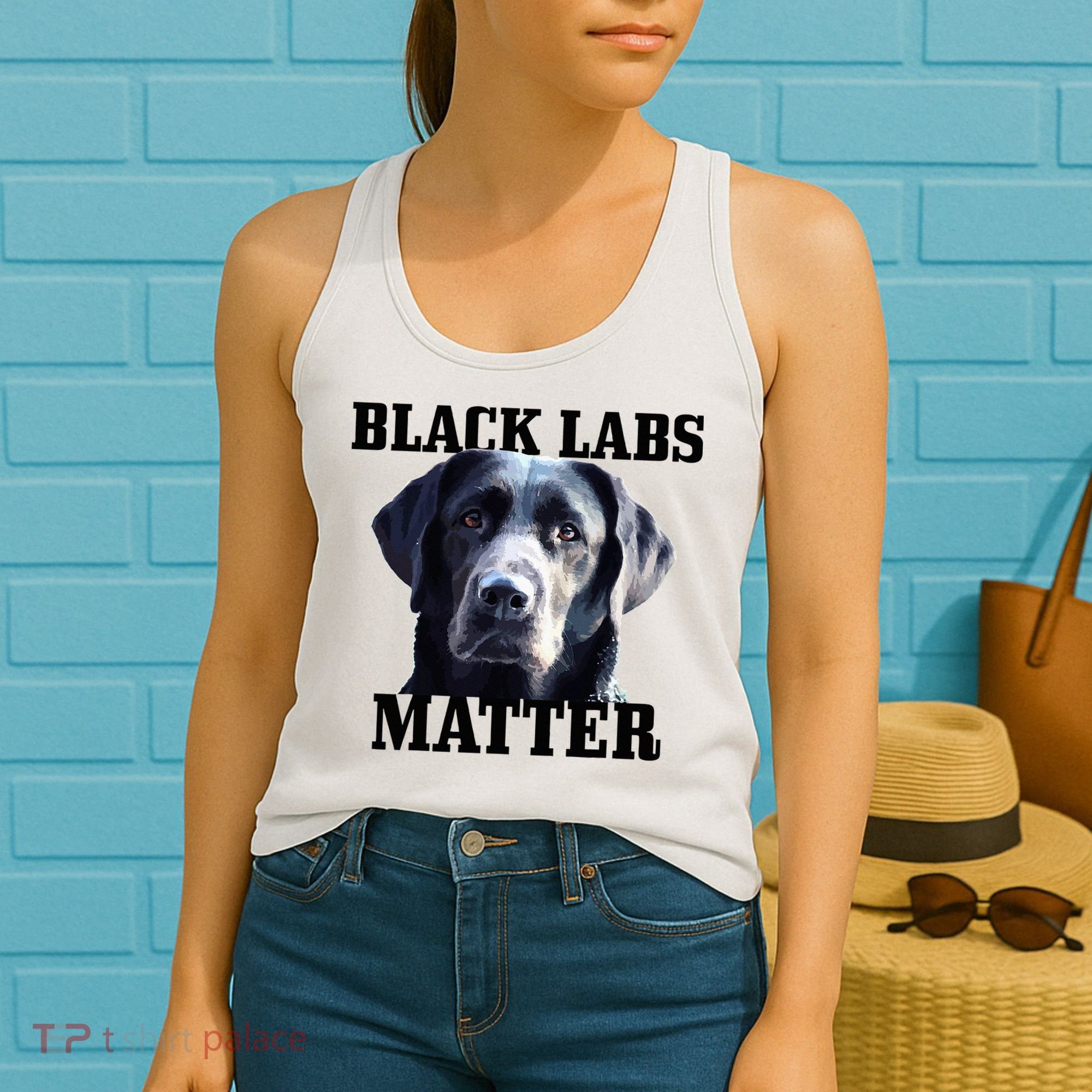 Black Labs Matter Labrador Retriever Mom Dad Dog Lover Women's Tank Top