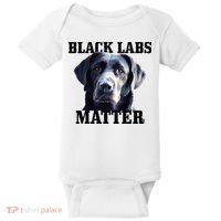 Black Labs Matter Labrador Retriever Mom Dad Dog Lover Baby Bodysuit thumb 0