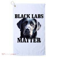 Black Labs Matter Labrador Retriever Mom Dad Dog Lover Golf Towel thumb 0