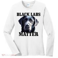 Black Labs Matter Labrador Retriever Mom Dad Dog Lover Women's Long Sleeve Shirt thumb 0