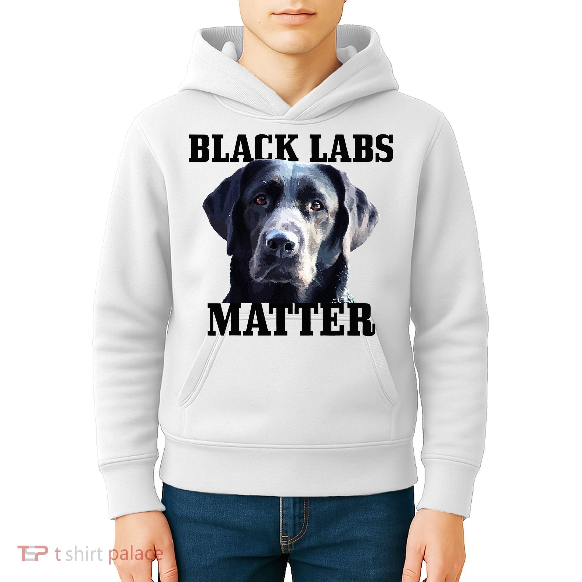 Black Labs Matter Labrador Retriever Mom Dad Dog Lover Kids Hoodie