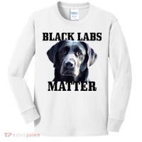 Black Labs Matter Labrador Retriever Mom Dad Dog Lover Kids Long Sleeve Shirt thumb 0