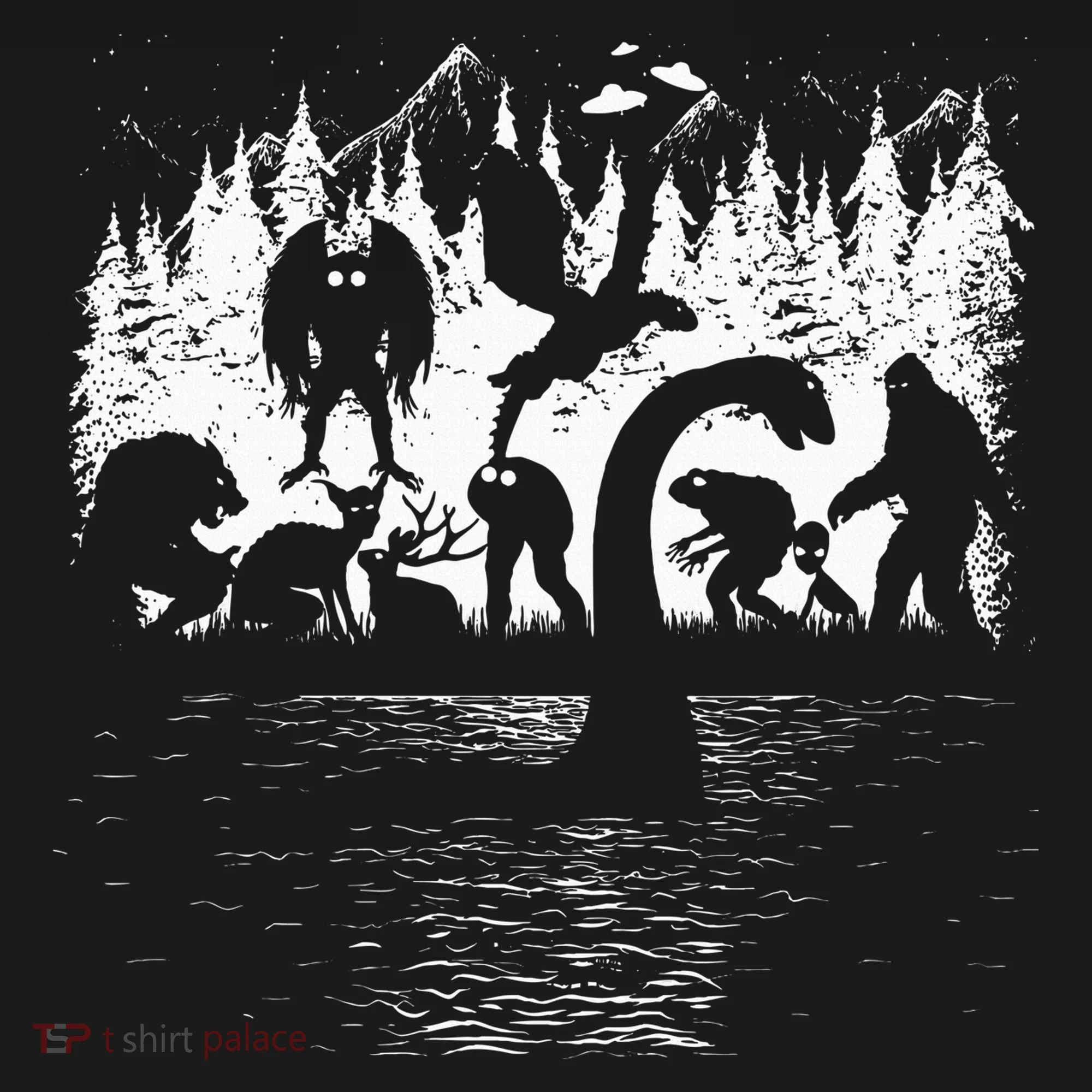 Bigfoot Loch Ness Monster Mothman Chupacabra Aliens Cryptid Ornament
