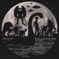 Bigfoot Loch Ness Monster Mothman And Aliens! Funny Cryptid Apron thumb 3