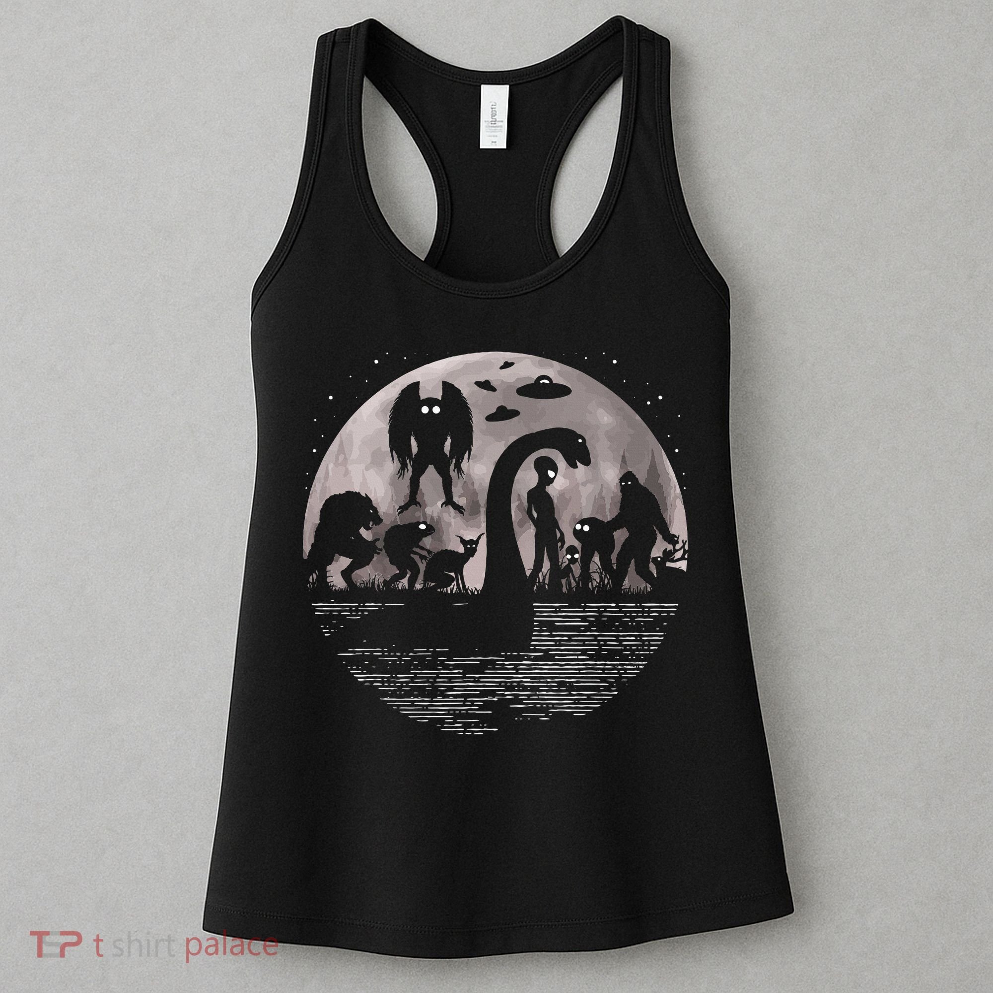 Bigfoot Loch Ness Monster Mothman And Aliens! Funny Cryptid Women's Tank Top
