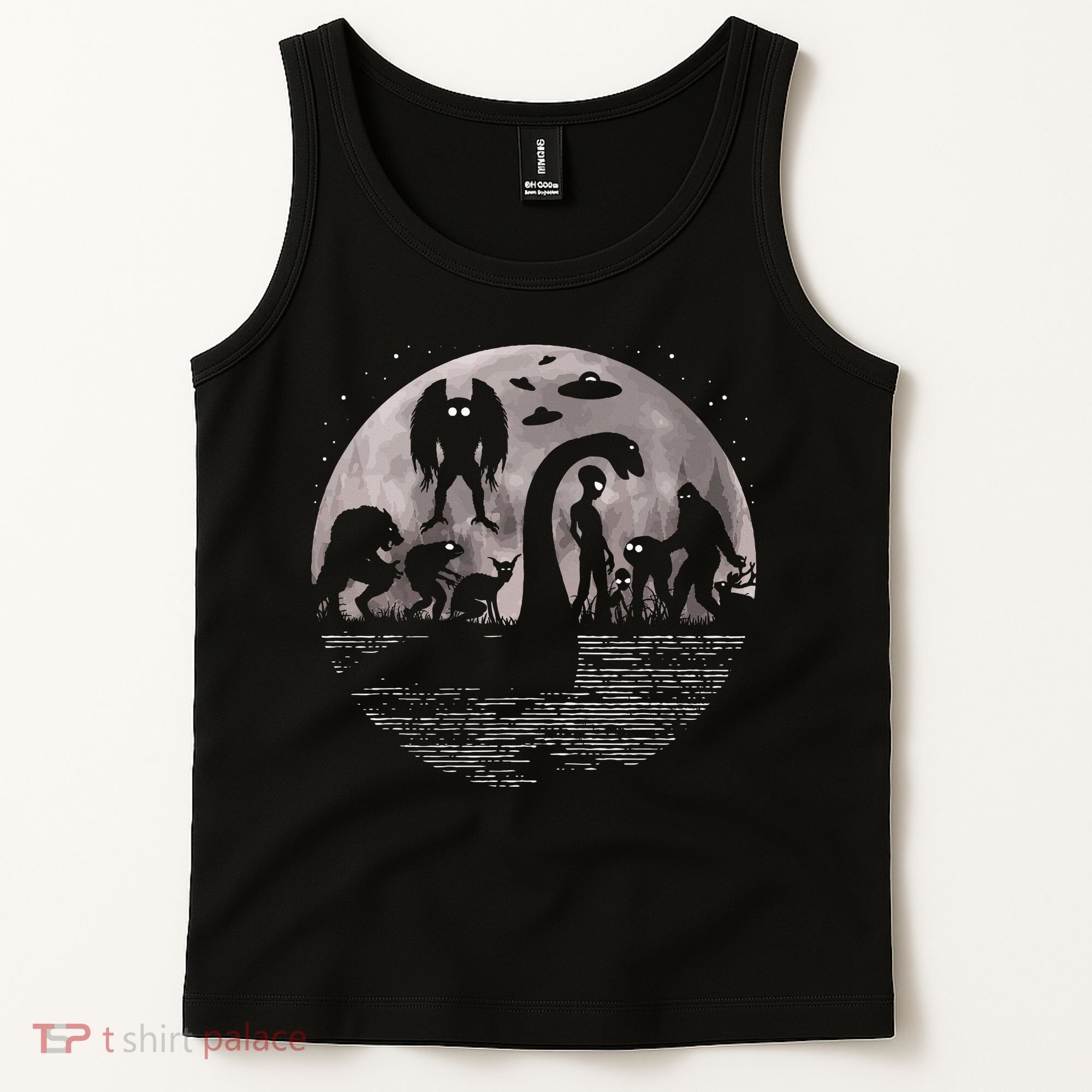 Bigfoot Loch Ness Monster Mothman And Aliens! Funny Cryptid Tank Top
