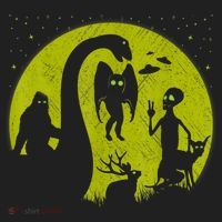 Bigfoot Loch Ness Monster And Mothman Ufos Chupacabra Alien Beanie thumb 2