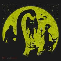 Bigfoot Loch Ness Monster And Mothman Ufos Chupacabra Alien Pajama Set thumb 2