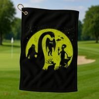 Bigfoot Loch Ness Monster And Mothman Ufos Chupacabra Alien Golf Towel thumb 1