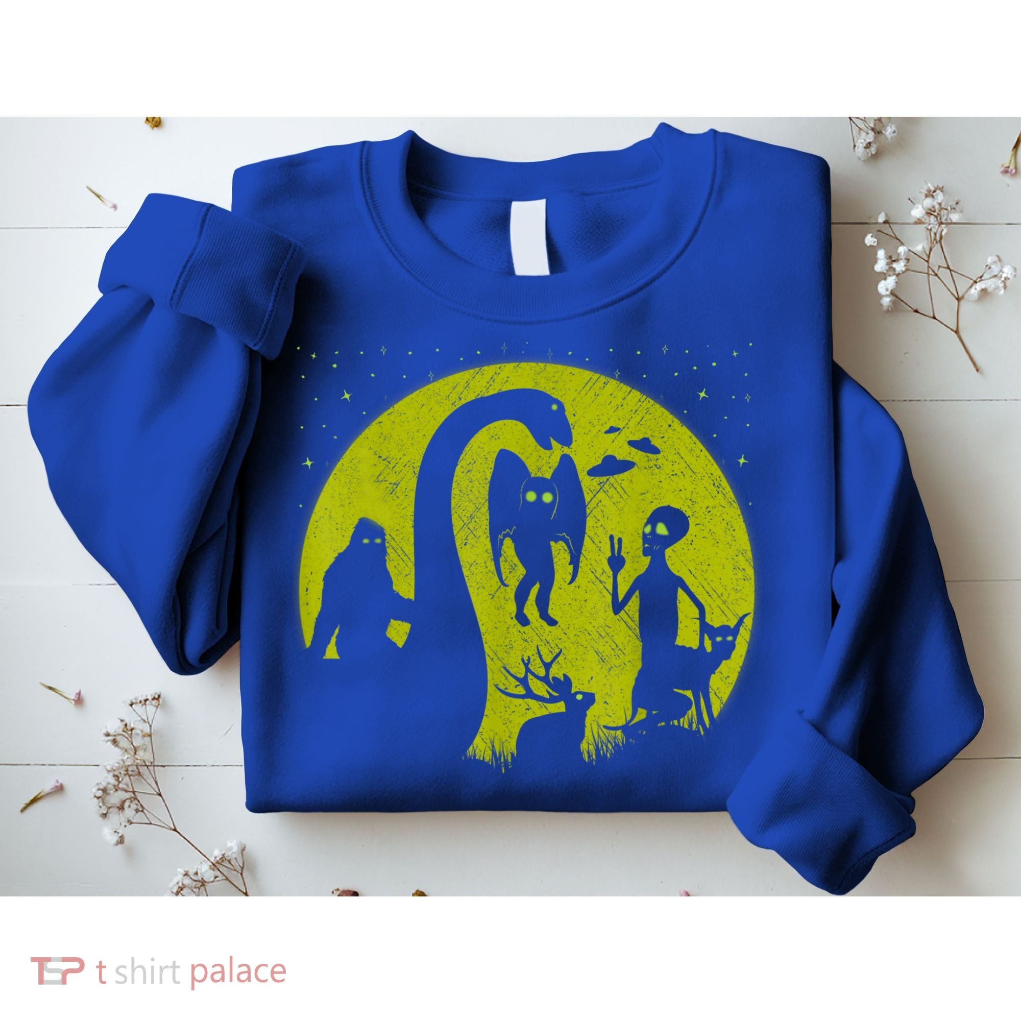Bigfoot Loch Ness Monster And Mothman Ufos Chupacabra Alien Sweatshirt