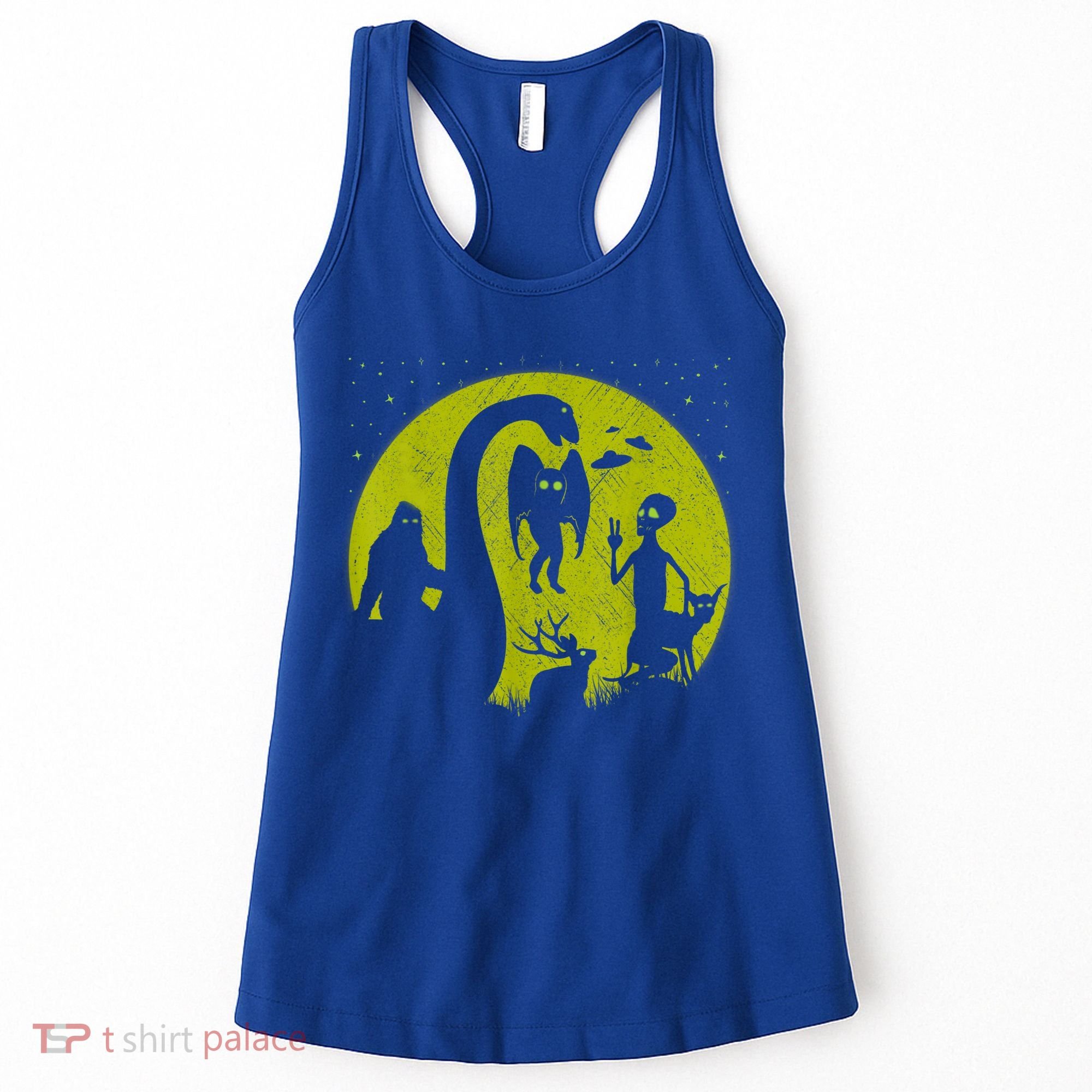 Bigfoot Loch Ness Monster And Mothman Ufos Chupacabra Alien Women's Tank Top
