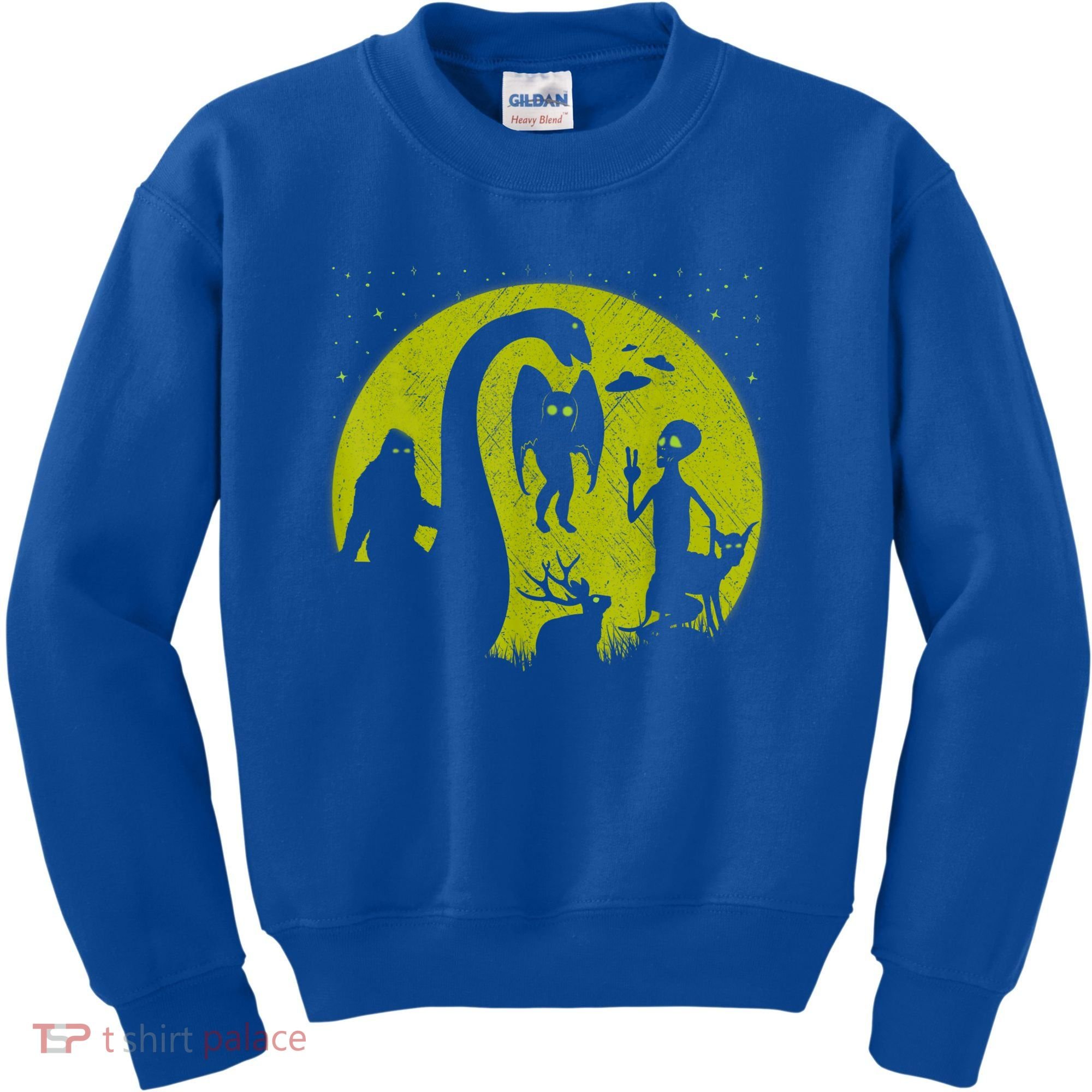 Bigfoot Loch Ness Monster And Mothman Ufos Chupacabra Alien Kids Sweatshirt