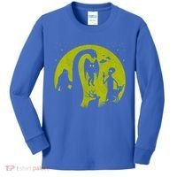 Bigfoot Loch Ness Monster And Mothman Ufos Chupacabra Alien Kids Long Sleeve Shirt thumb 0