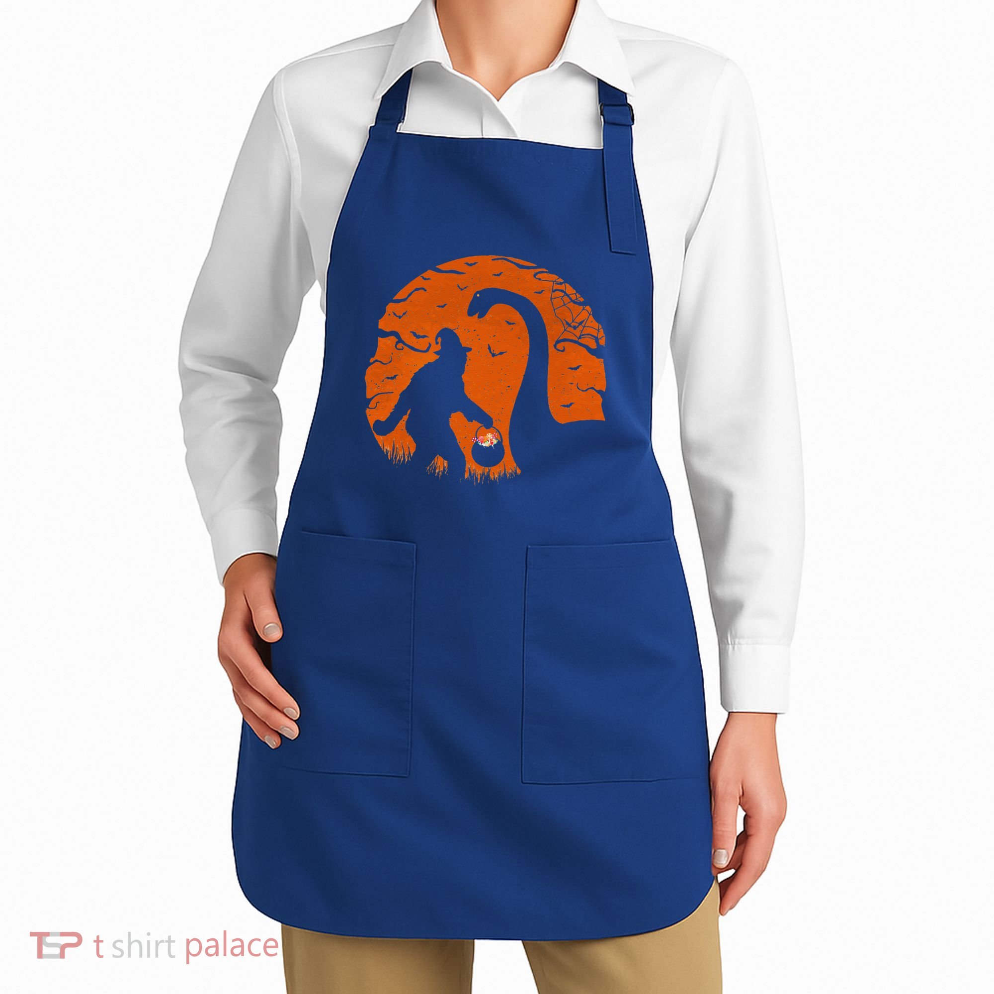 Bigfoot Loch Ness Monster Sasquatch Halloween Trick Or Treat Apron
