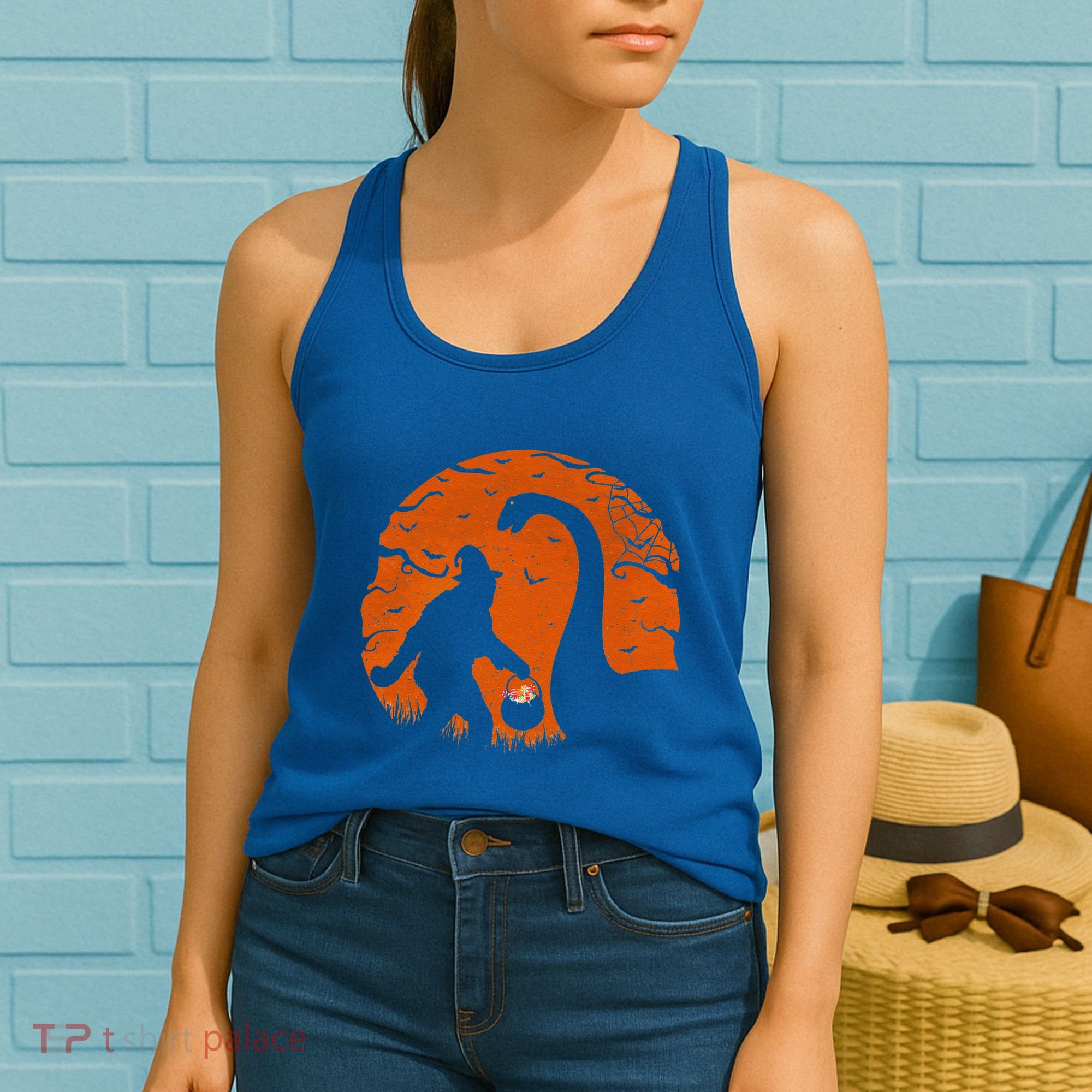 Bigfoot Loch Ness Monster Sasquatch Halloween Trick Or Treat Women's Tank Top